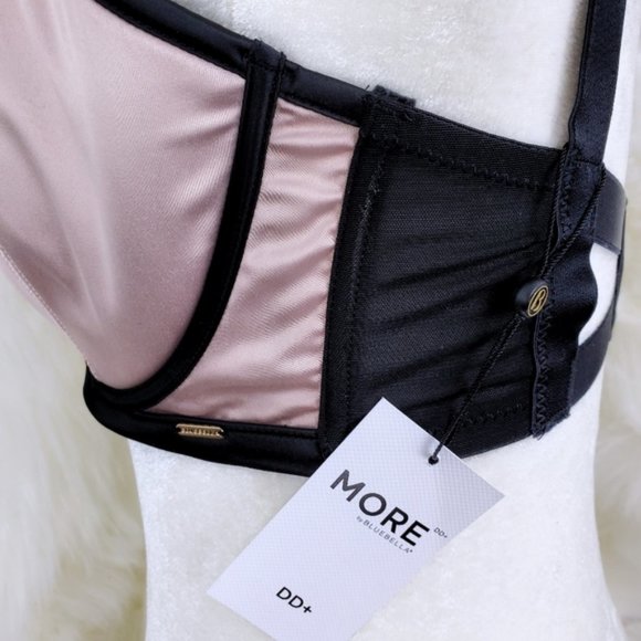 NWT BLUEBELLA Calypso Bra Rose Pink with Black Trim/ US 32H UK 32FF - Picture 5 of 9